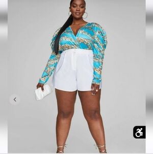 ❄️❄️ NWOT FASHION TO FIGURE 2 CHAIN PRINT BODYSUIT